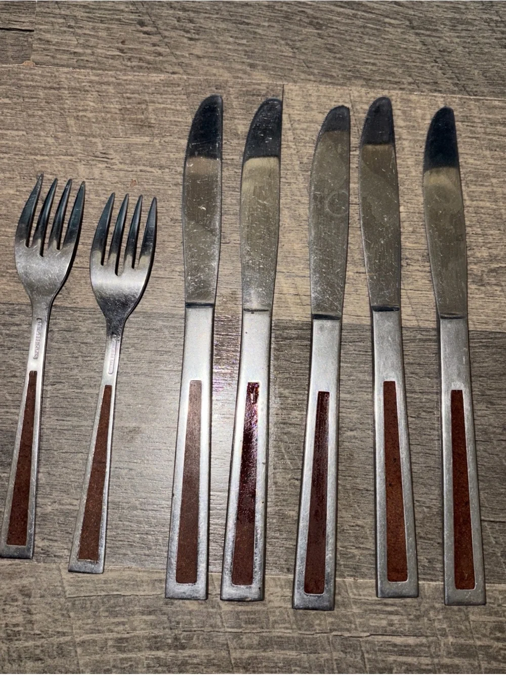 MCM‎ Stainless Steel 7 Piece Flatware Japan Vintage